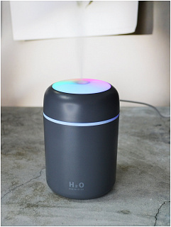 Увлажнитель воздуха Humidifier H2O/портативный/светодиодный grey