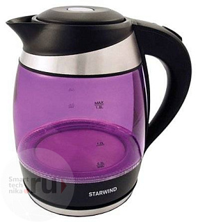 Чайник STARWIND SKG2214 розовый стекло